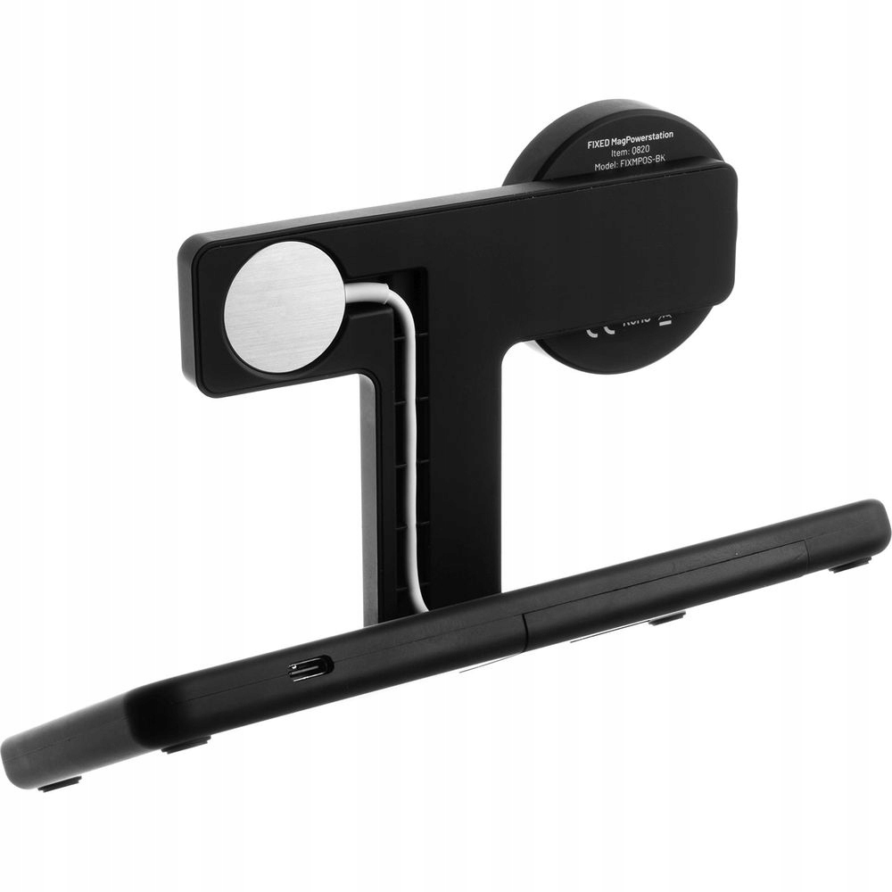 Szybka ładowarka indukcyjna 3w1 Fixed Qi 15W do MagSafe do iPhone 15/14/13 Złącza USB typ C