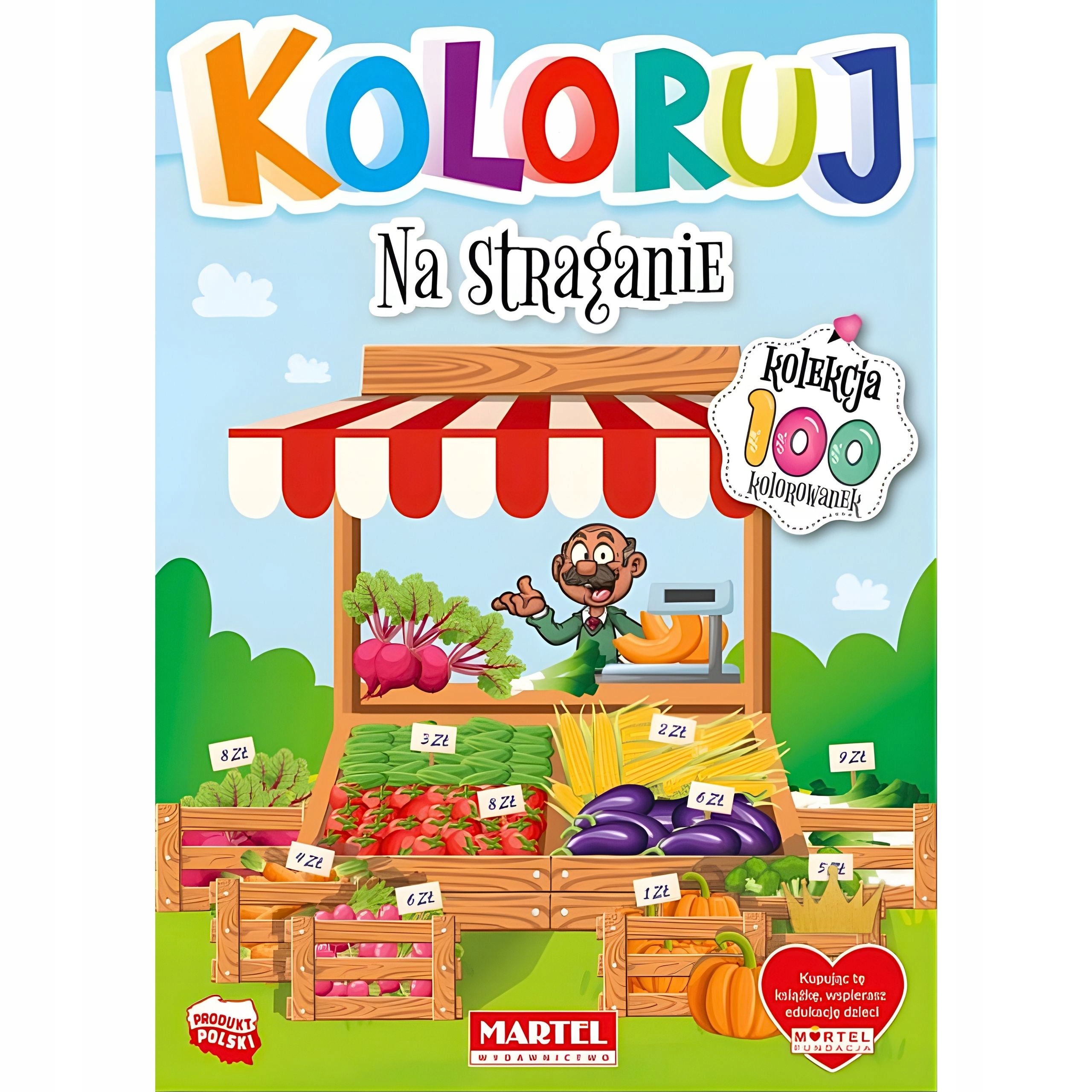 Kolorowanka Edukacyjna A4 Dla Dzieci Malowanka Martel 16 stron Na Straganie