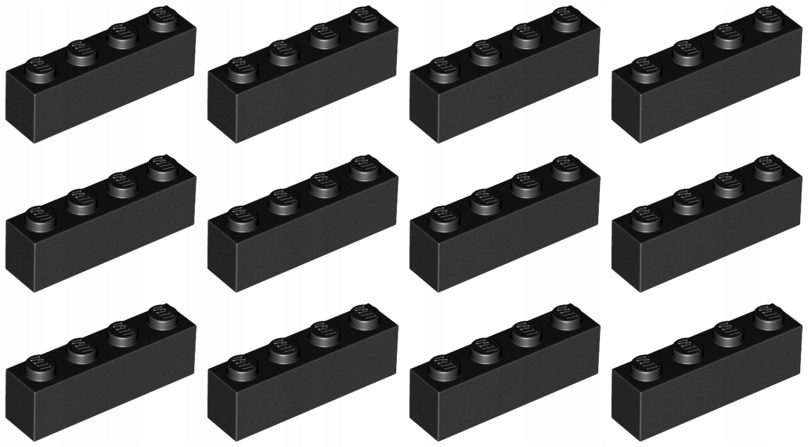 

Lego 3010 Klocek 1x4 czarny Nowy (20g) 12 szt.