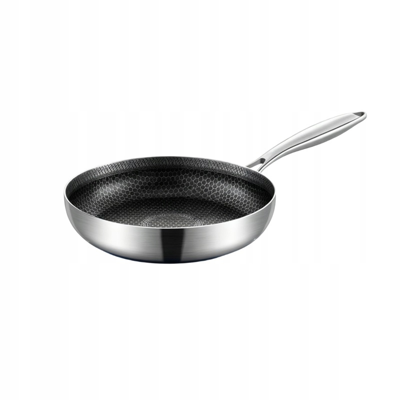 Pánev S Nepřilnavým Povrchem Nerezová Ocel Silnější 28CM Medová Plástev