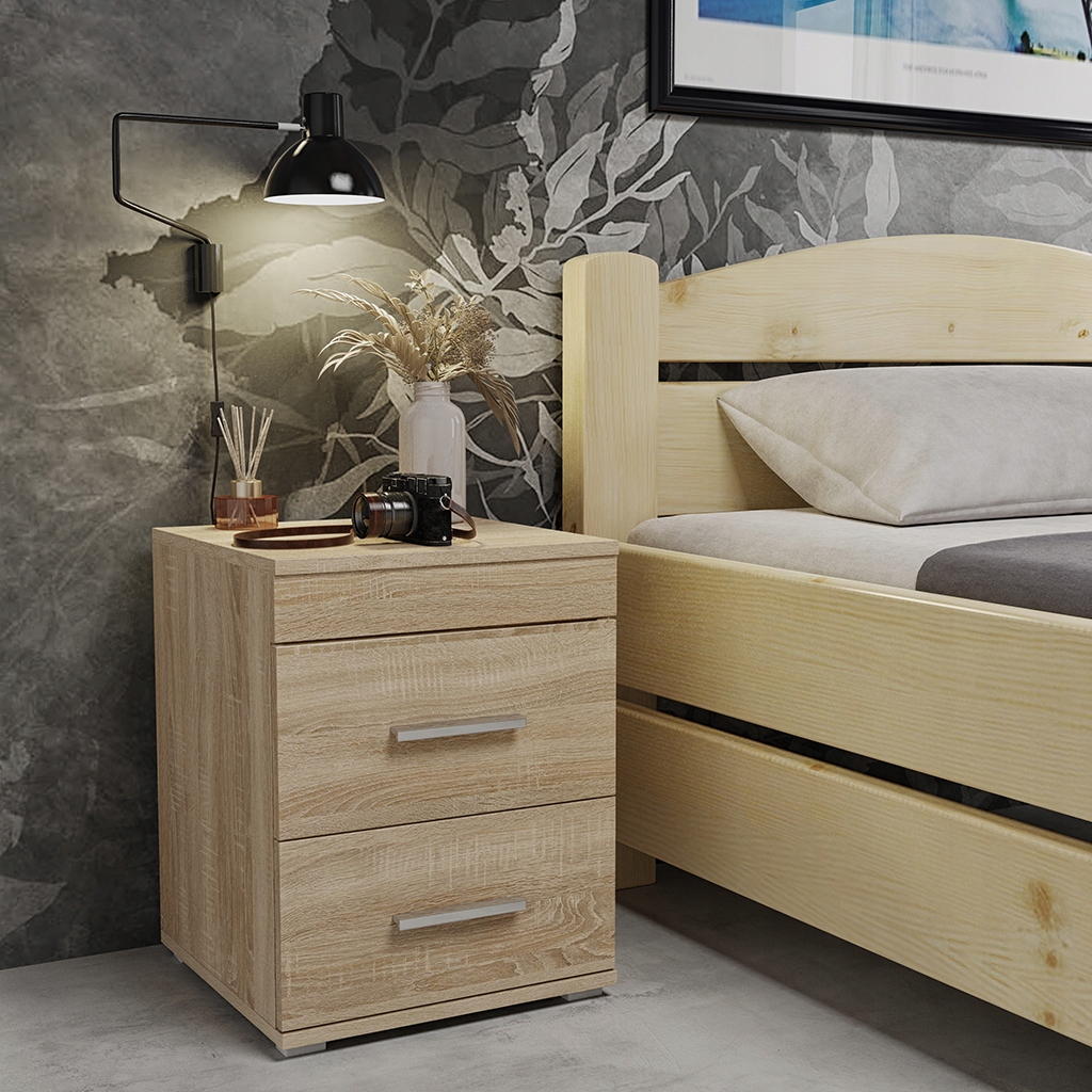 Skrinka Nočný Stolík 40 cm dub sonoma 2 zásuvky