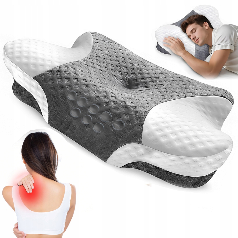 Ortopedyczna Poduszka Do Spania Pianka Memory Profilowana 2 Wysokości