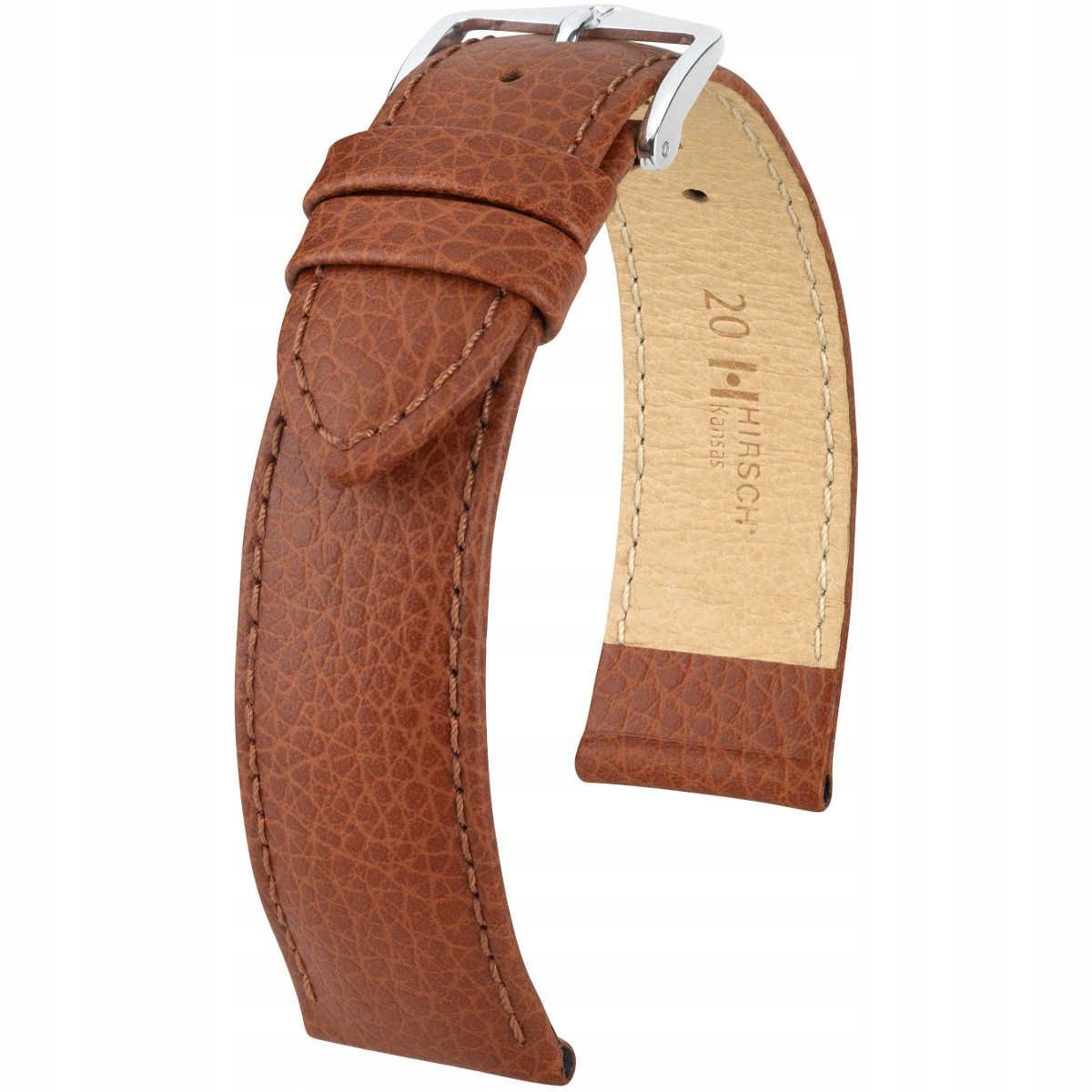 Světle hnědý kožený opasek 22 mm Hirsch Kansas 0
