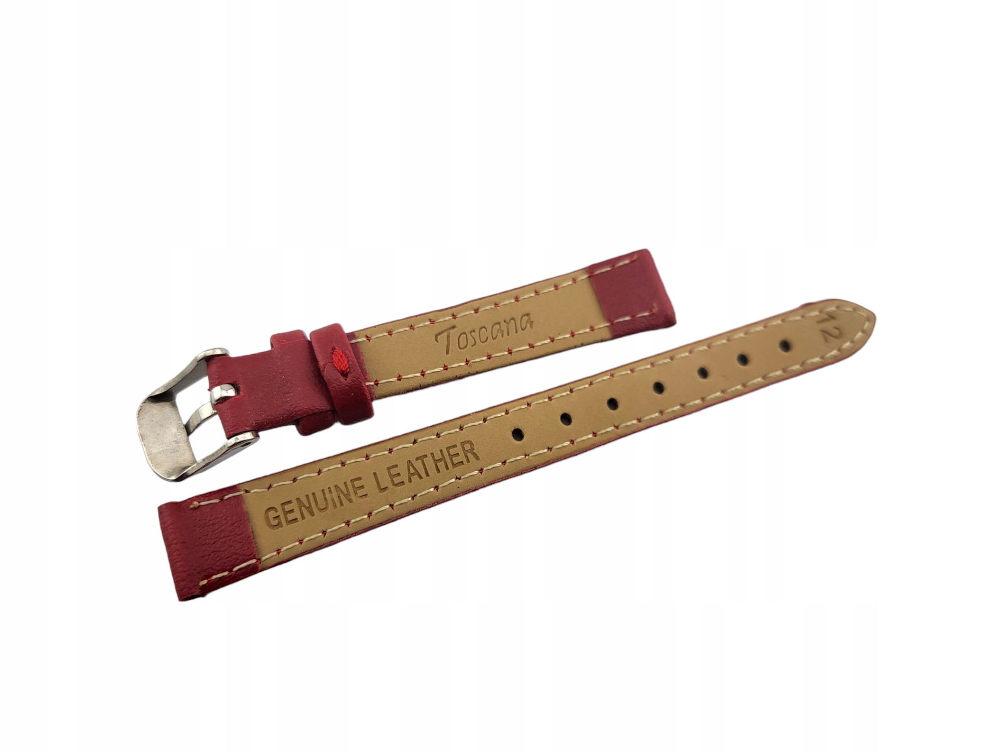 PASEK DO ZEGARKA TOSCANA BORDOWY 12MM MOCNY Marka inny
