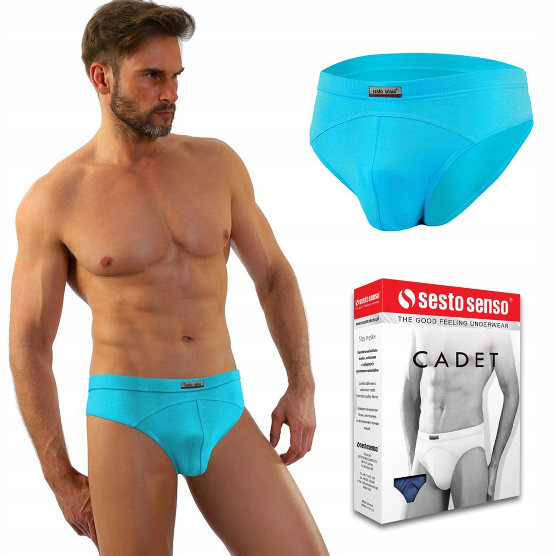 

Slipy męskie turkusowe Sesto Senso Cadet - XL