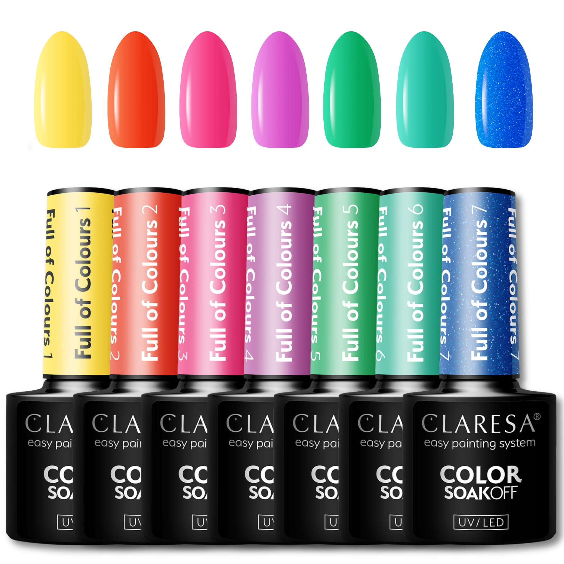Claresa Kolekcja 7 Lakierów Hybrydowych Do Paznokci Na Lato Wakacje