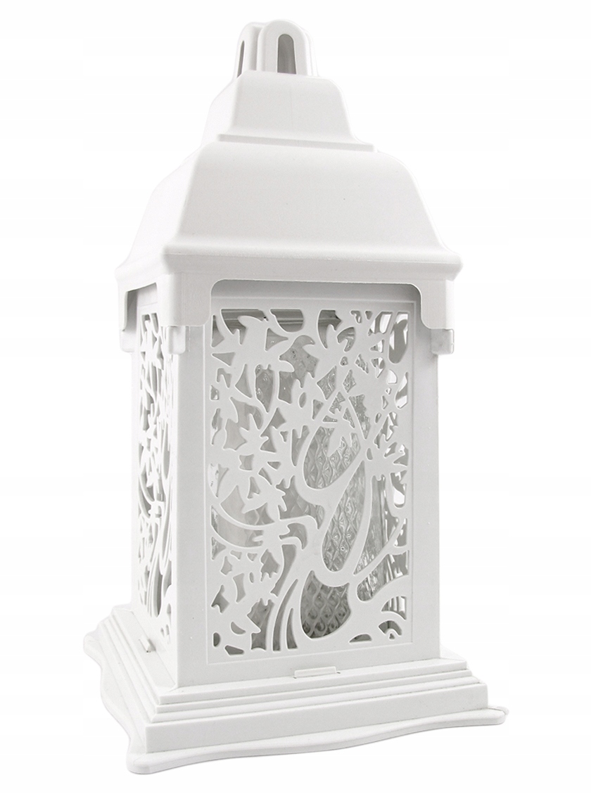 

Lampion znicz biały kapliczka latarni ramka witraż