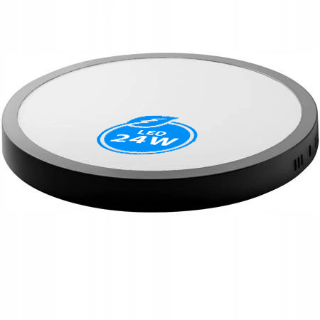 

Panel Led Natynkowy Plafon Okrągły 24W Czarny