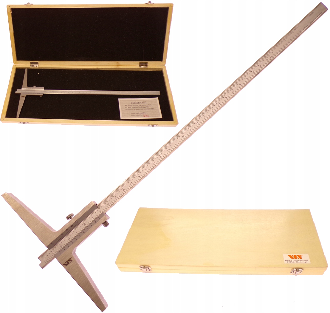 Hloubkoměr 300x150 300 MM 0,02 MM 0-300 Vis