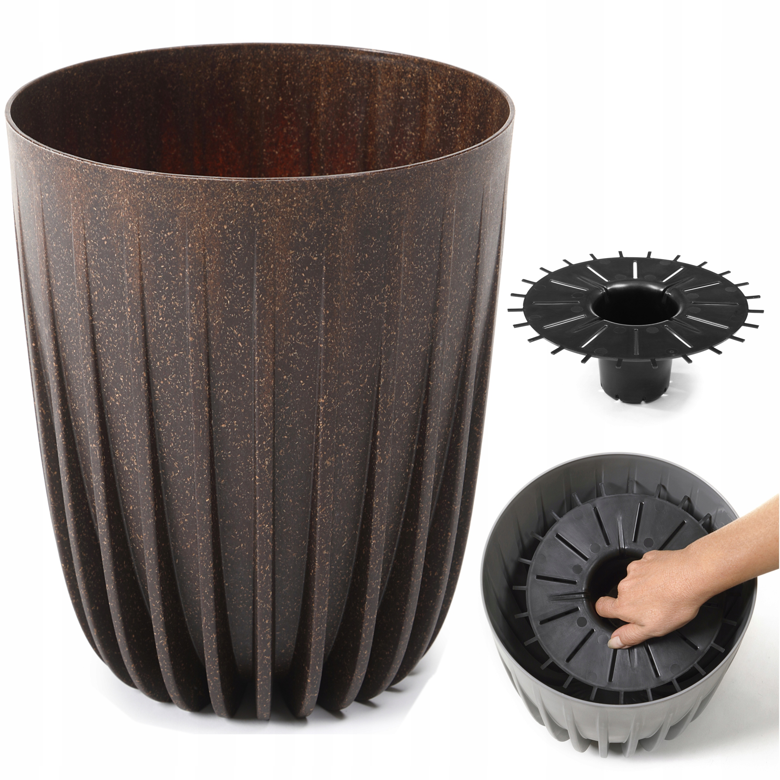 

Donica Mira 300 WYS.36CM ŚR.30 Eco Coffee Espresso