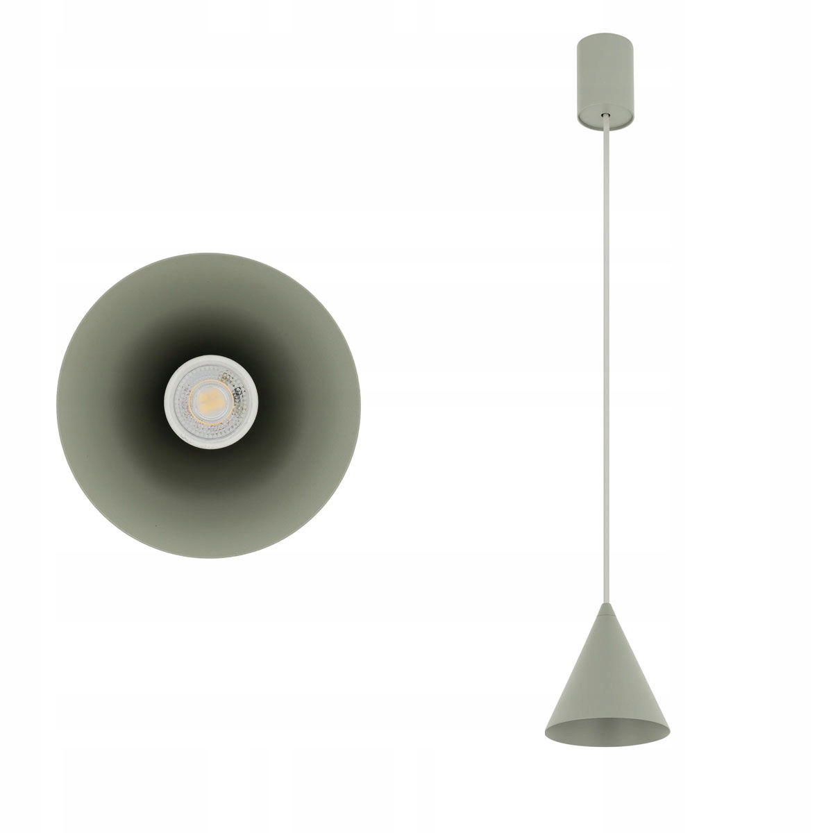 Závěsná lampa v zeleném odstínu Zenith Xs, stínidlo, kužel 11492 Nowodvorski