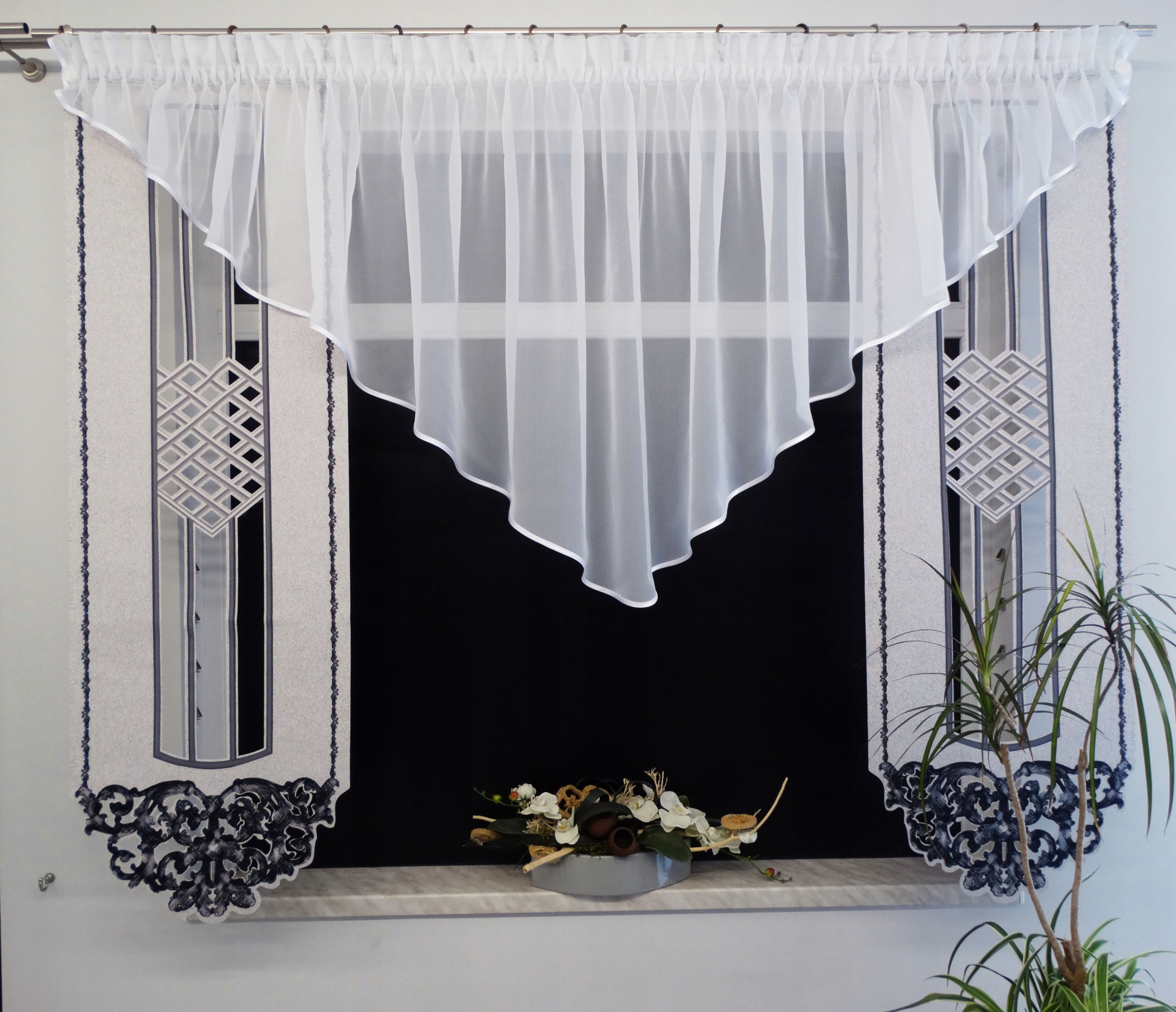 Mg Kpl 2 Panely Ažury popel záclona voál