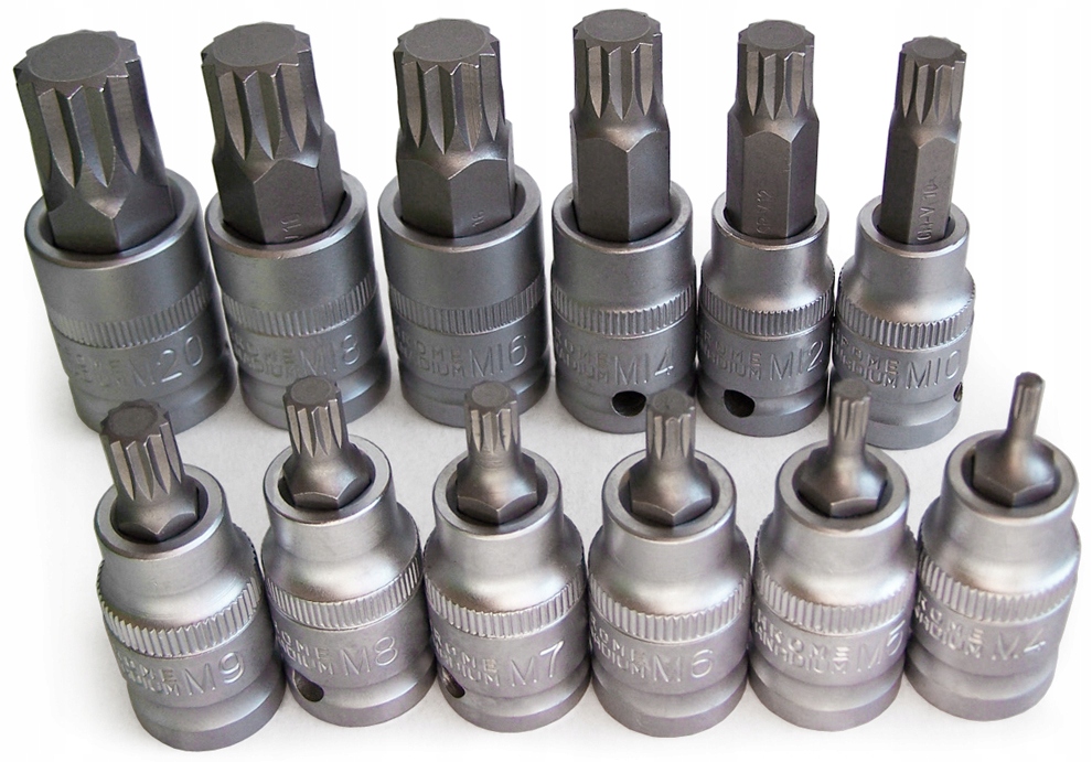 

Nasadki wielowpustowe Spline Xzn M4-M20 12 szt