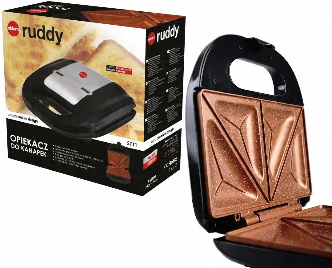 

Eldom opiekacz ST11 sandwich ceramiczny toster