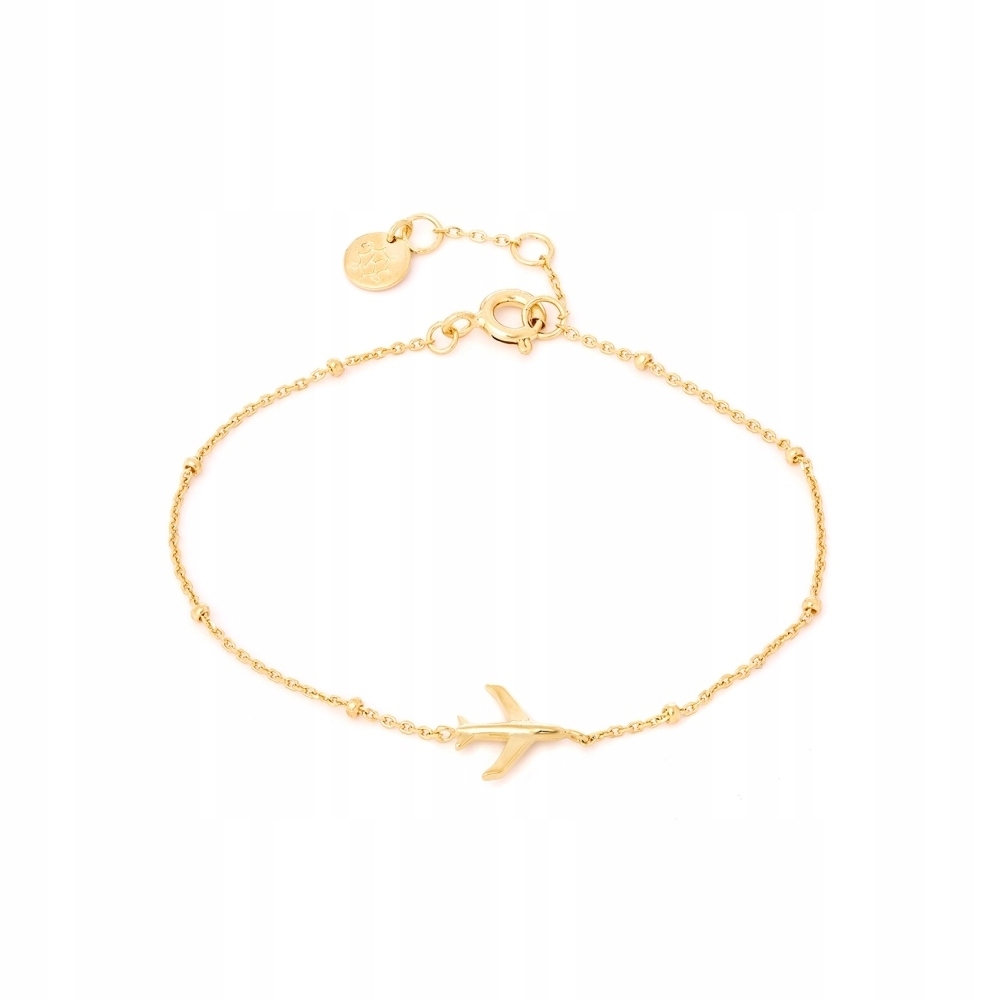 Bransoletka pozłacana Ania Kruk złota samolot srebro 925