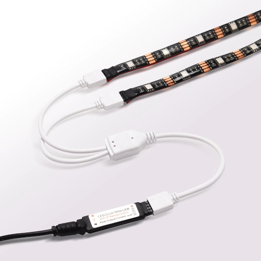 ROZGAŁĘŹNIK ROZDZIELACZ 2 TAŚMY LED RGBW 5PIN 2w1 Napięcie (V) 12V DC