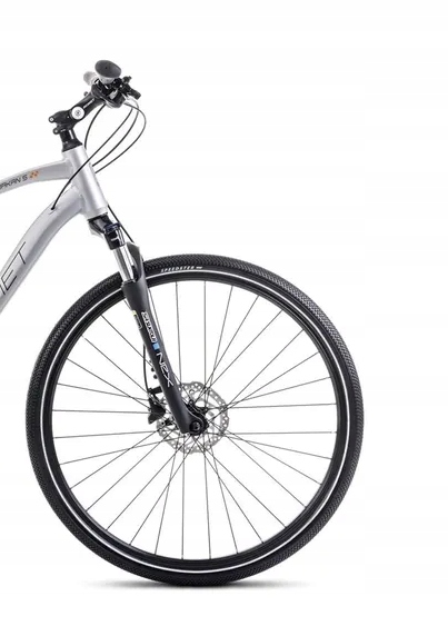 Romet orkan 5M srebrny 2024 Hamulce tarczowe hydrauliczne