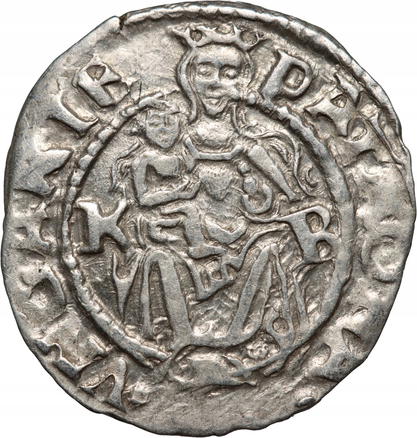 Węgry, Ferdynand I, denar 1548 KB