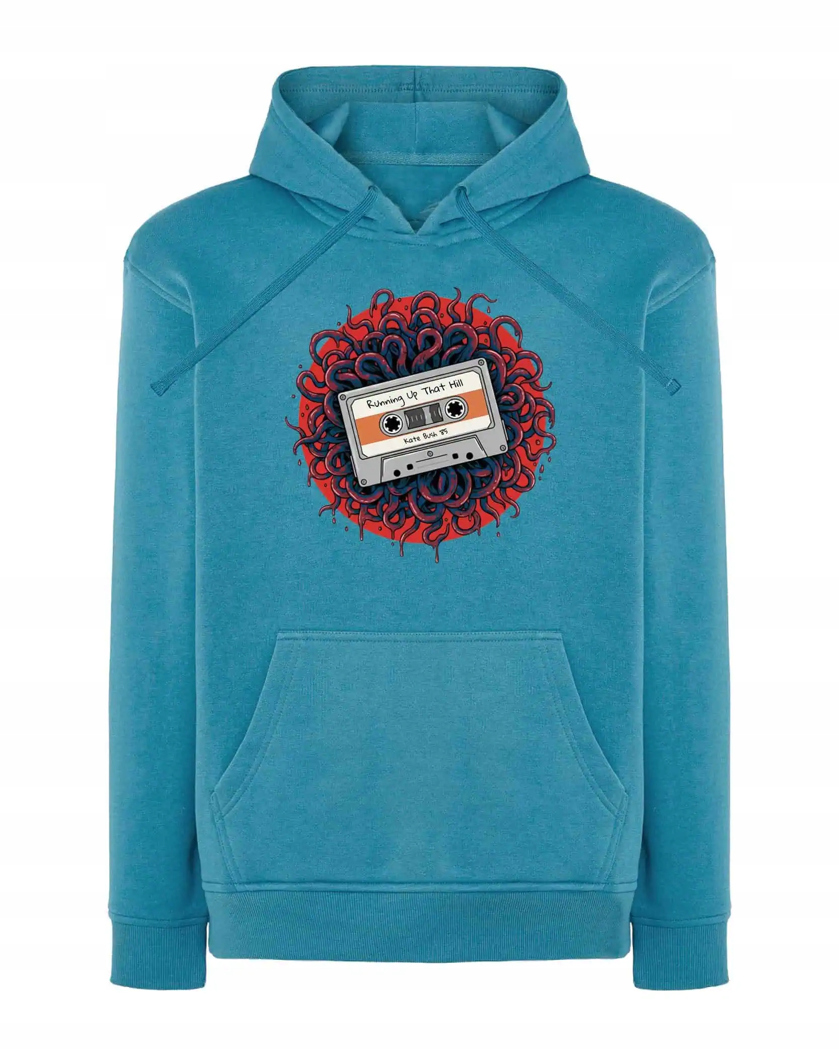 Mikina s kapucí Stranger Things Známá hudba Modrá kazeta XL