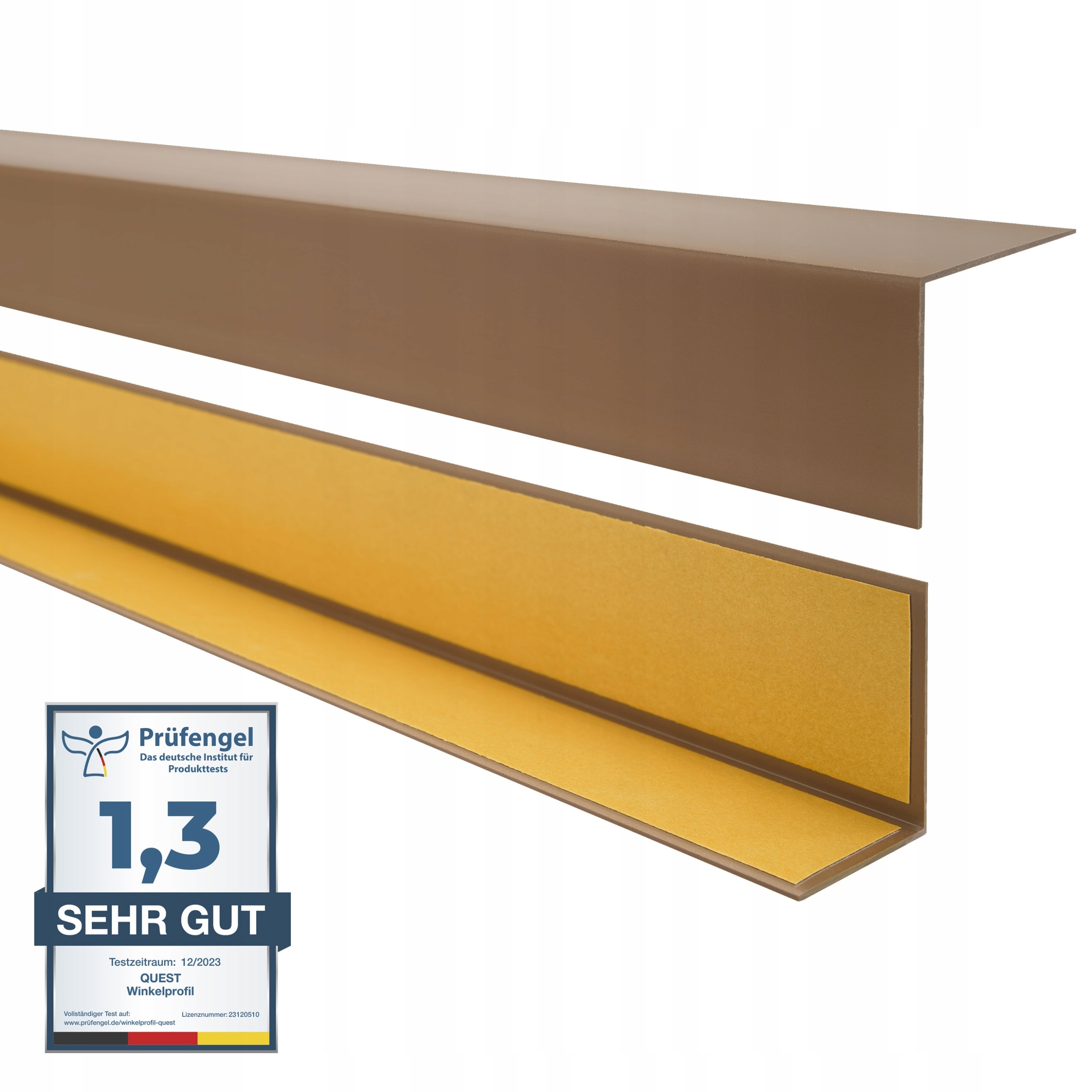 Uhlový profil Pvc, samolepiaca ochrana hrán, ochrana rohov, bronz