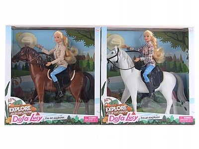 Lalka Defa Lucy 30CM Dżokejka Na Koniu