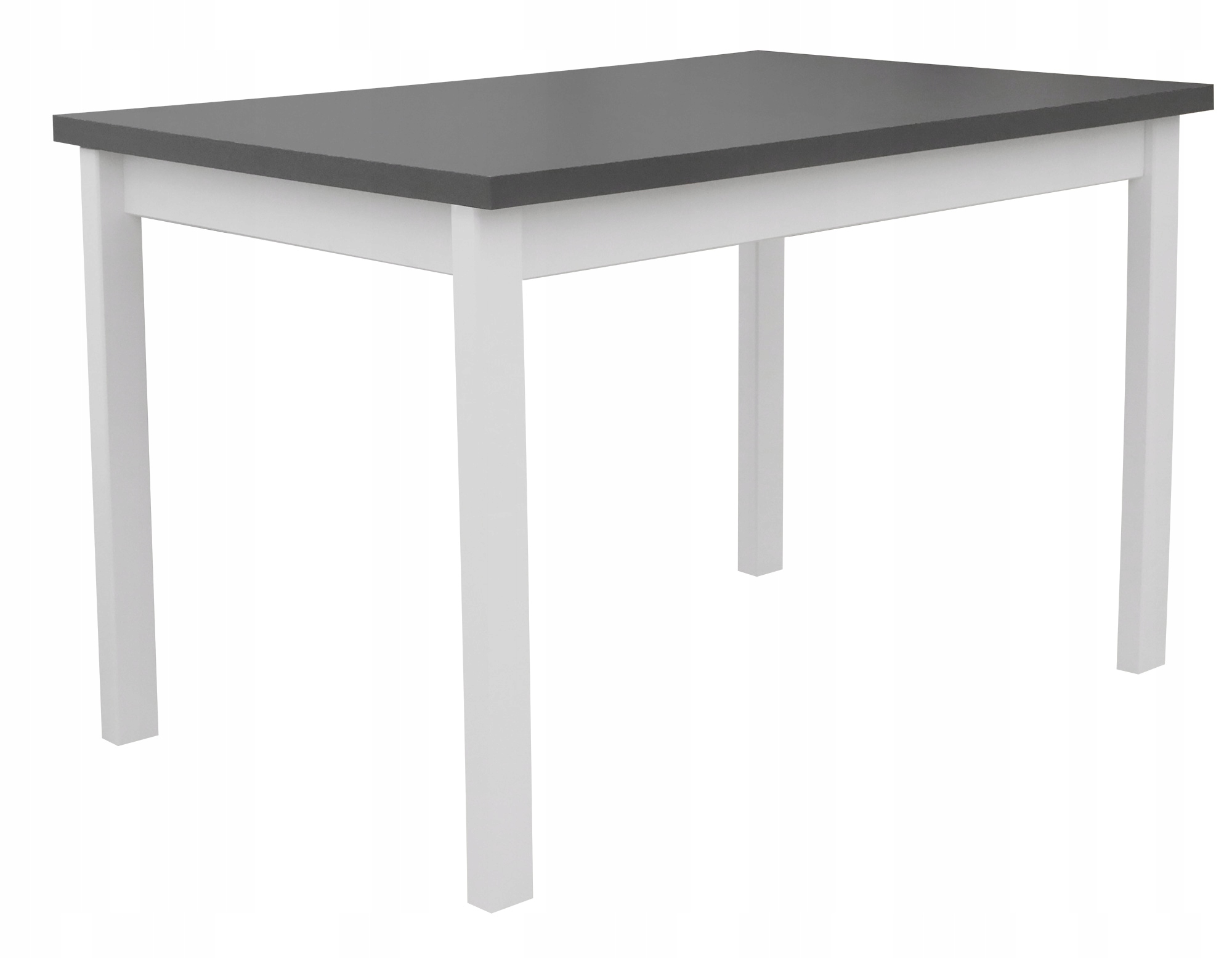 Dřevěný Rozkládací Stůl 150/120x80 Do Obývacího Pokoje Jídelny Bílý/grafitový