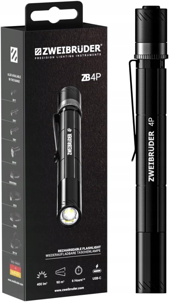 Latarka długopisowa ZB4P Zweibrüder 400lm Usb-c akumulatorowa diagnostyczna