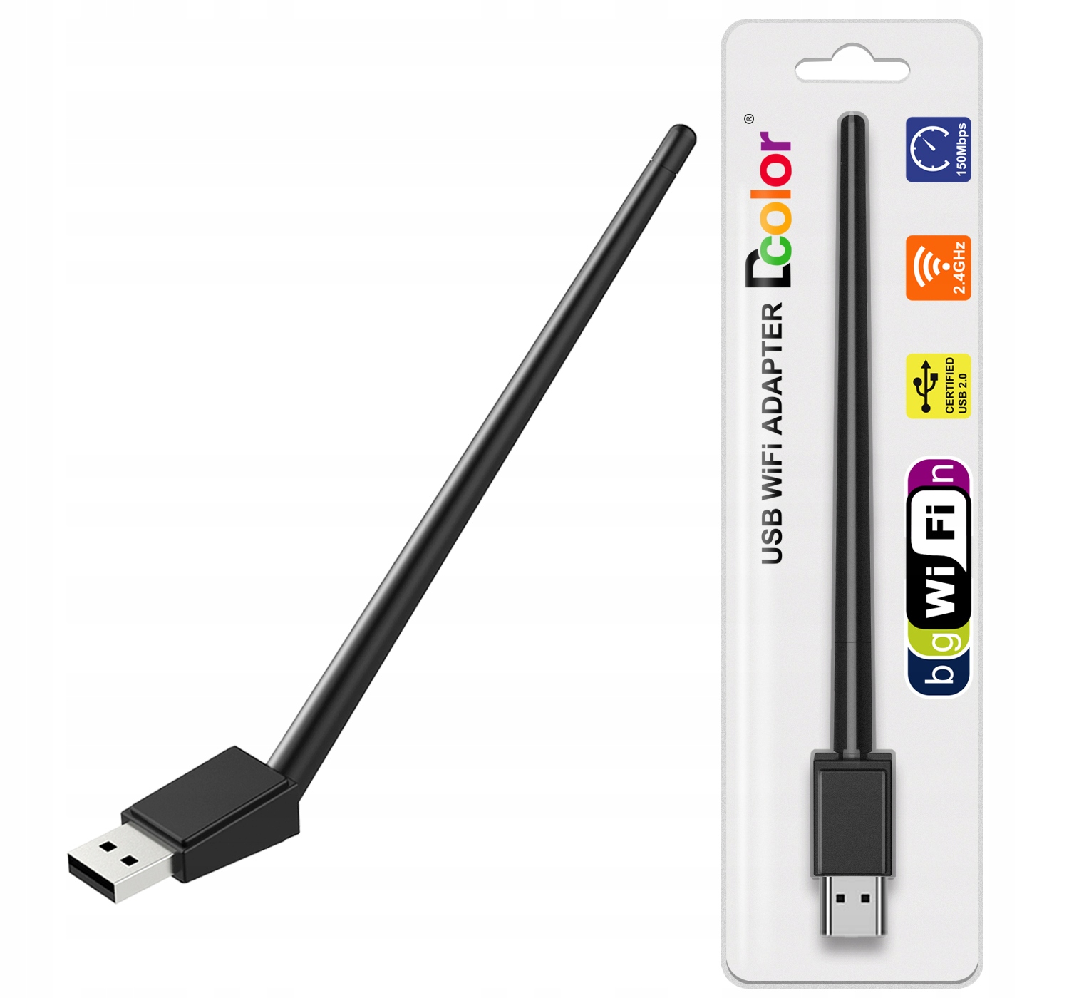 

Karta Sieciowa WiFi Adapter Usb 2.0 150Mbps Antena