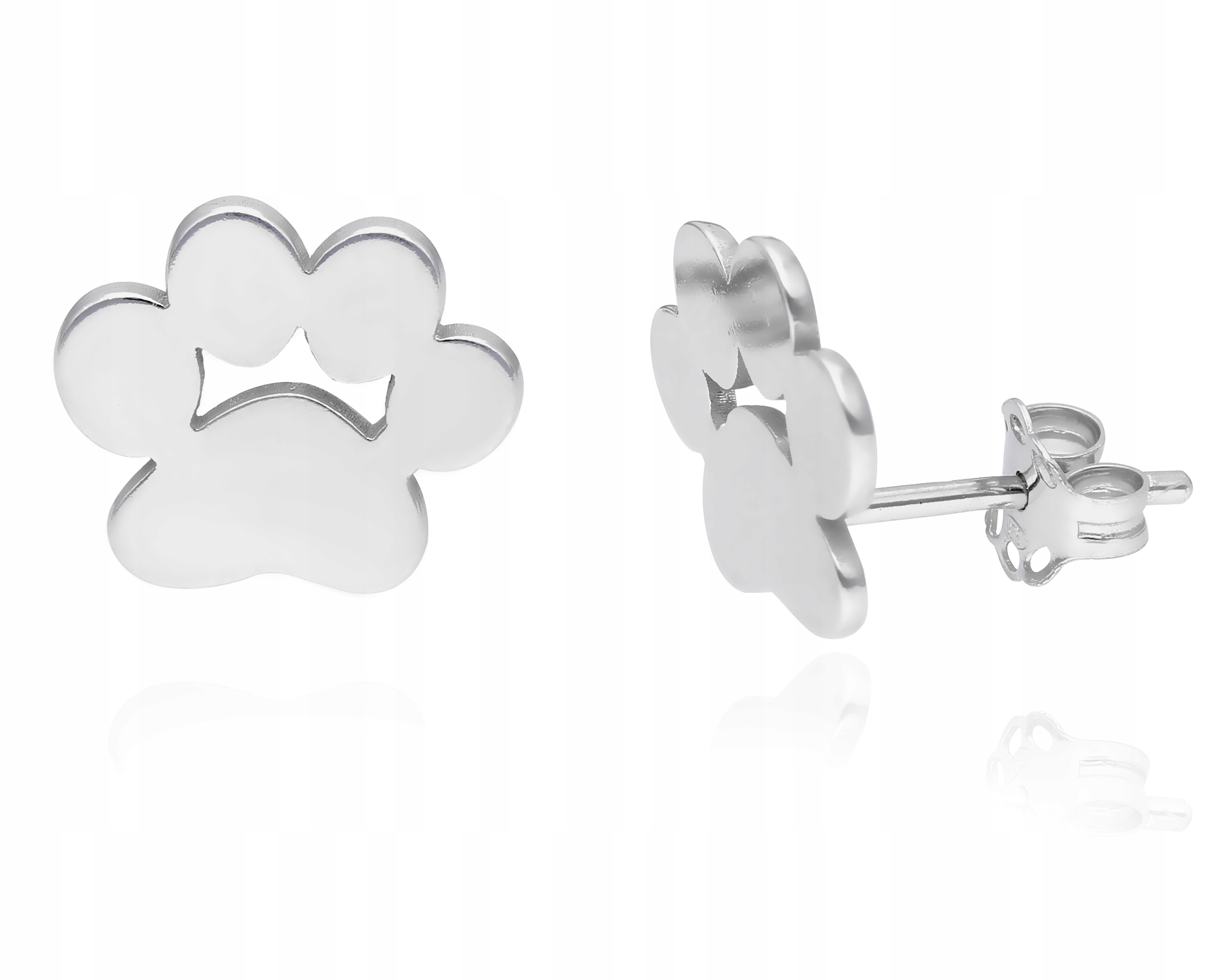 Stříbrné náušnice rhodiované Ag 925 tlapky KSR040