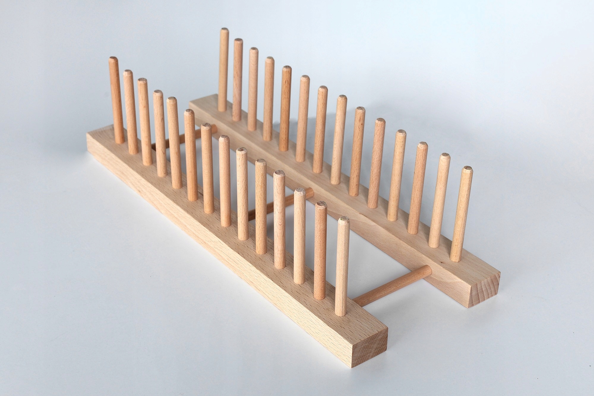 Stojak Organizer Drewniany na Talerze Pokrywki 36 cm