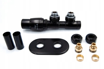 Vario Term termostatický set All In One Twins ľavý čierny štruktúrovaný