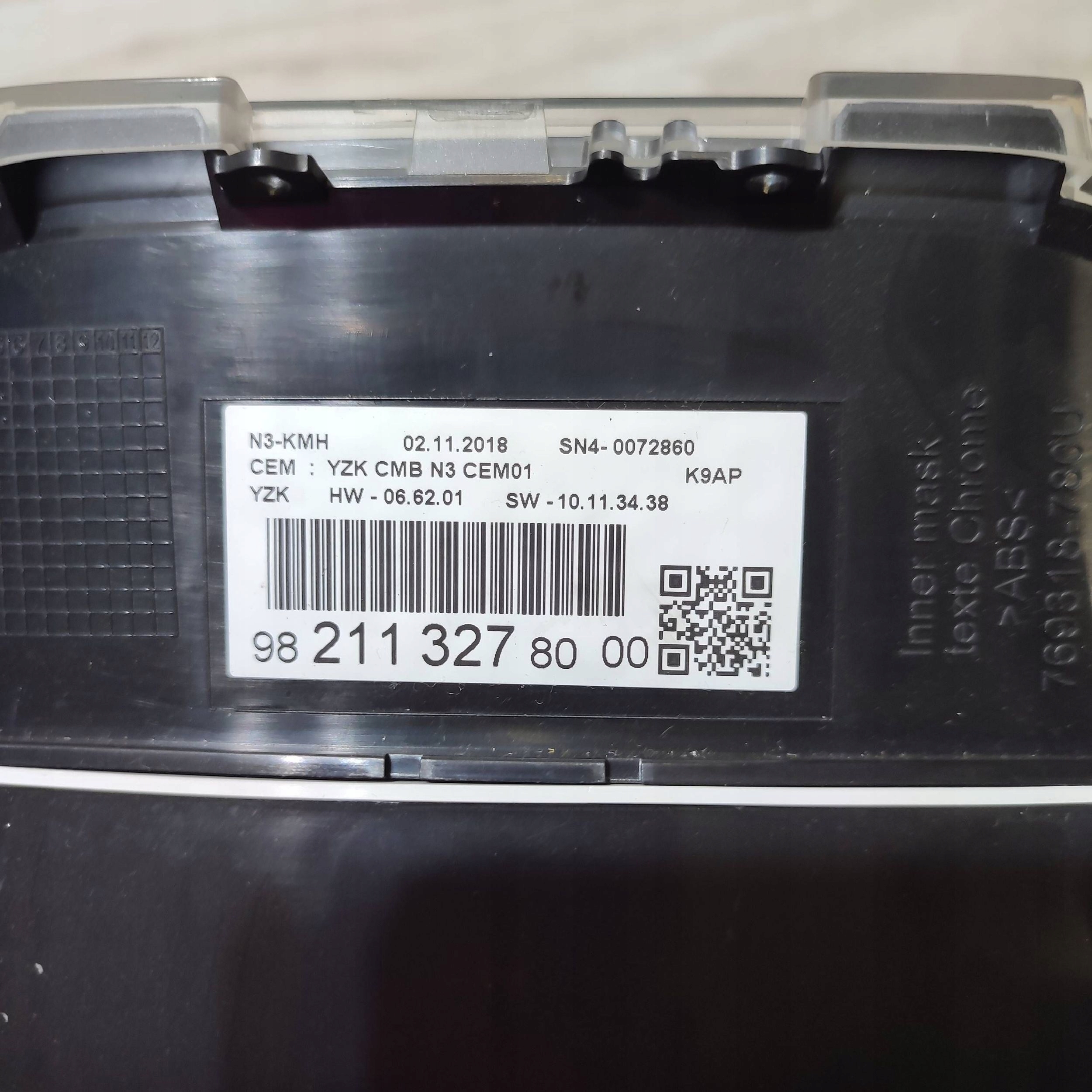 dials Peugeot Rifter 9821132780