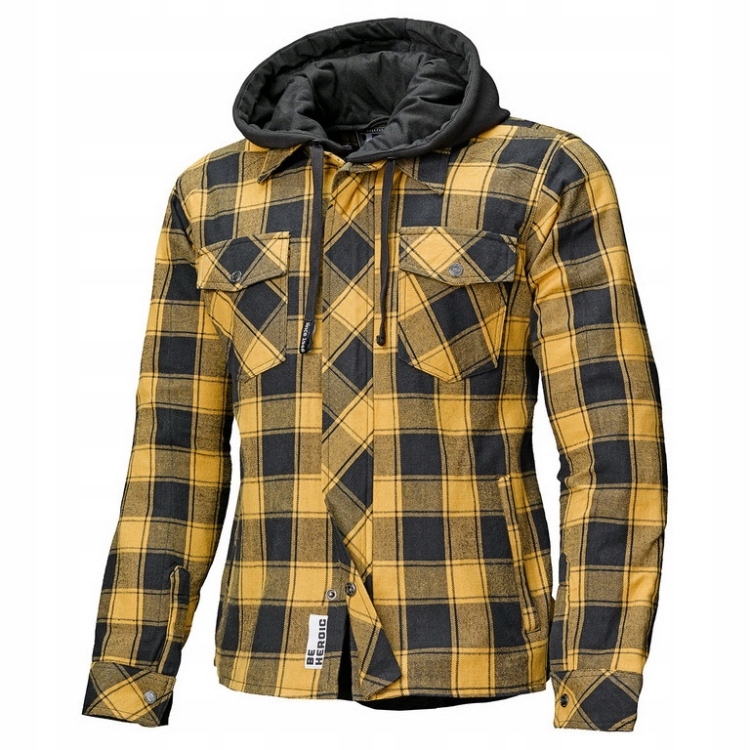 Held Lumberjack II flanelová košeľa s chráničmi, žltá/čierne, vel.XL