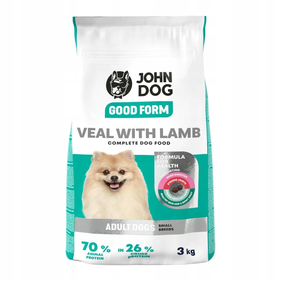 Levně John Dog Malé Plemena Telecí S Jehněčím Masem 3kg Bezlepková Veal With Lamb
