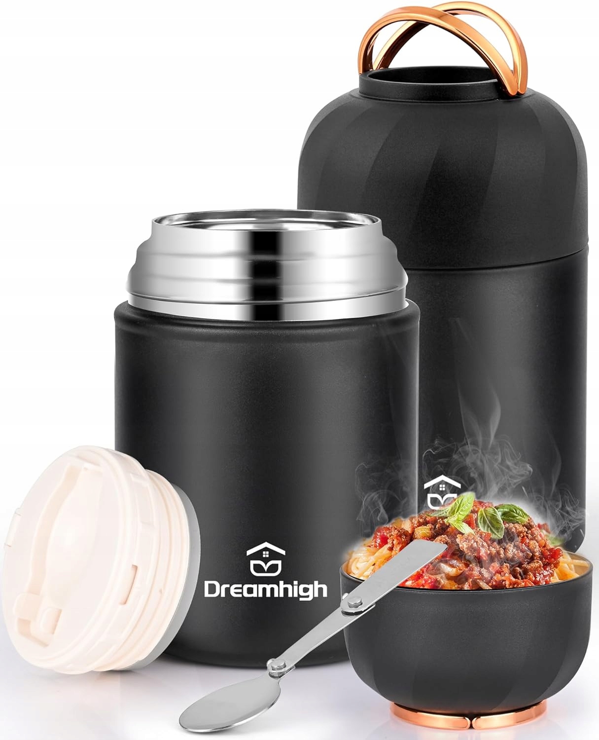 Termos Obiadowy Pojemnik Termiczny Na Żywność Łyżka 850 ml