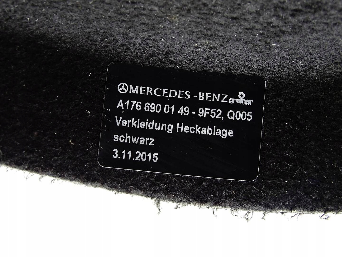 plato boot rear part rear MERCEDES A W176 A1766900149