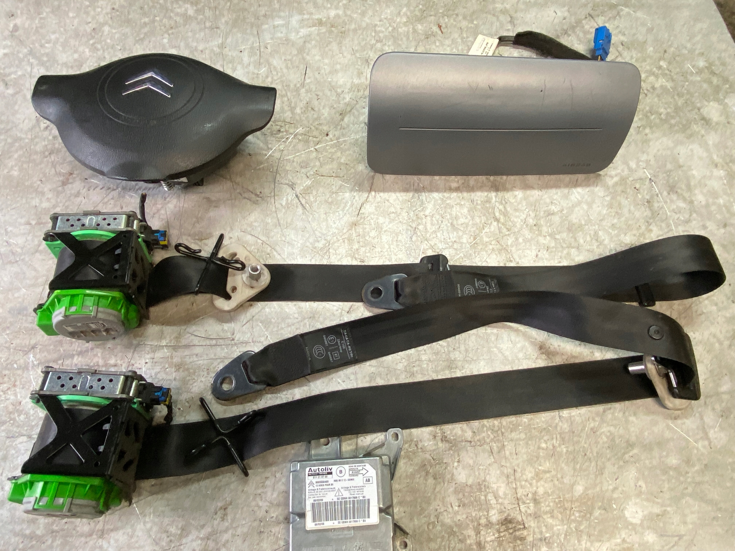 PODUSZKI PASY SENSOR KOMPLET CITROEN BERLINGO III 08-