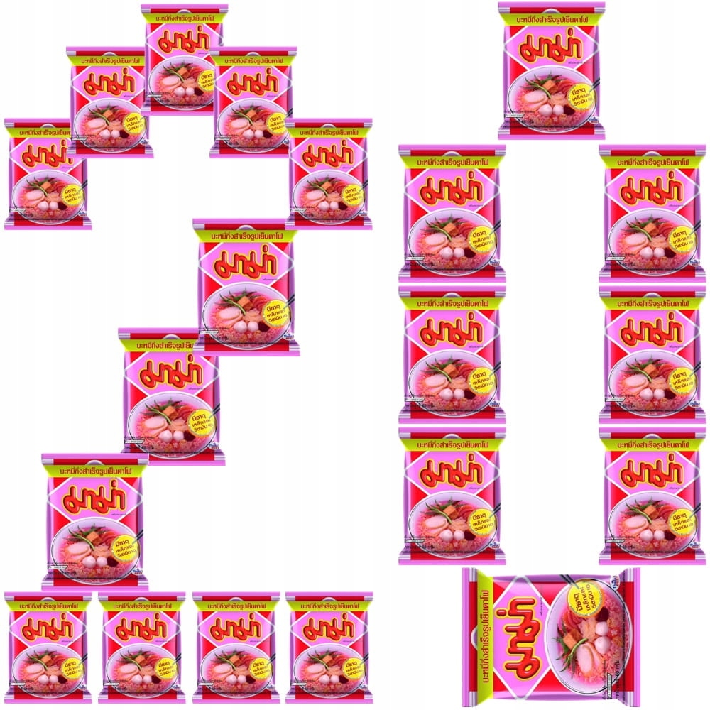 20 x Thajská instantní polévka Těstoviny Instant s příchutí Yentafo Tofu 60 g Mama