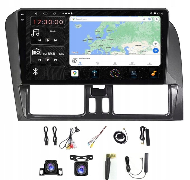 Gps A Android Rádio Volvo XC60 2009-2017 Carplay Wifi Usb 128 Gb Sim Modem