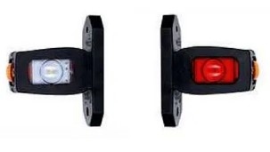 LAMPA OBRYSOWA LED OBRYSÓWKA PRZYCZEPA NACZEPA TIR Strona zabudowy przednie lewe przednie prawe tylne lewe tylne prawe