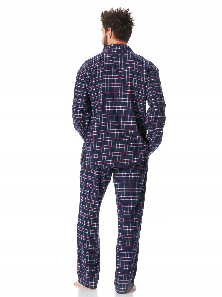 Rozpinana PIŻAMA MĘSKA FLANELOWA KEY 1414 L Kolekcja Key