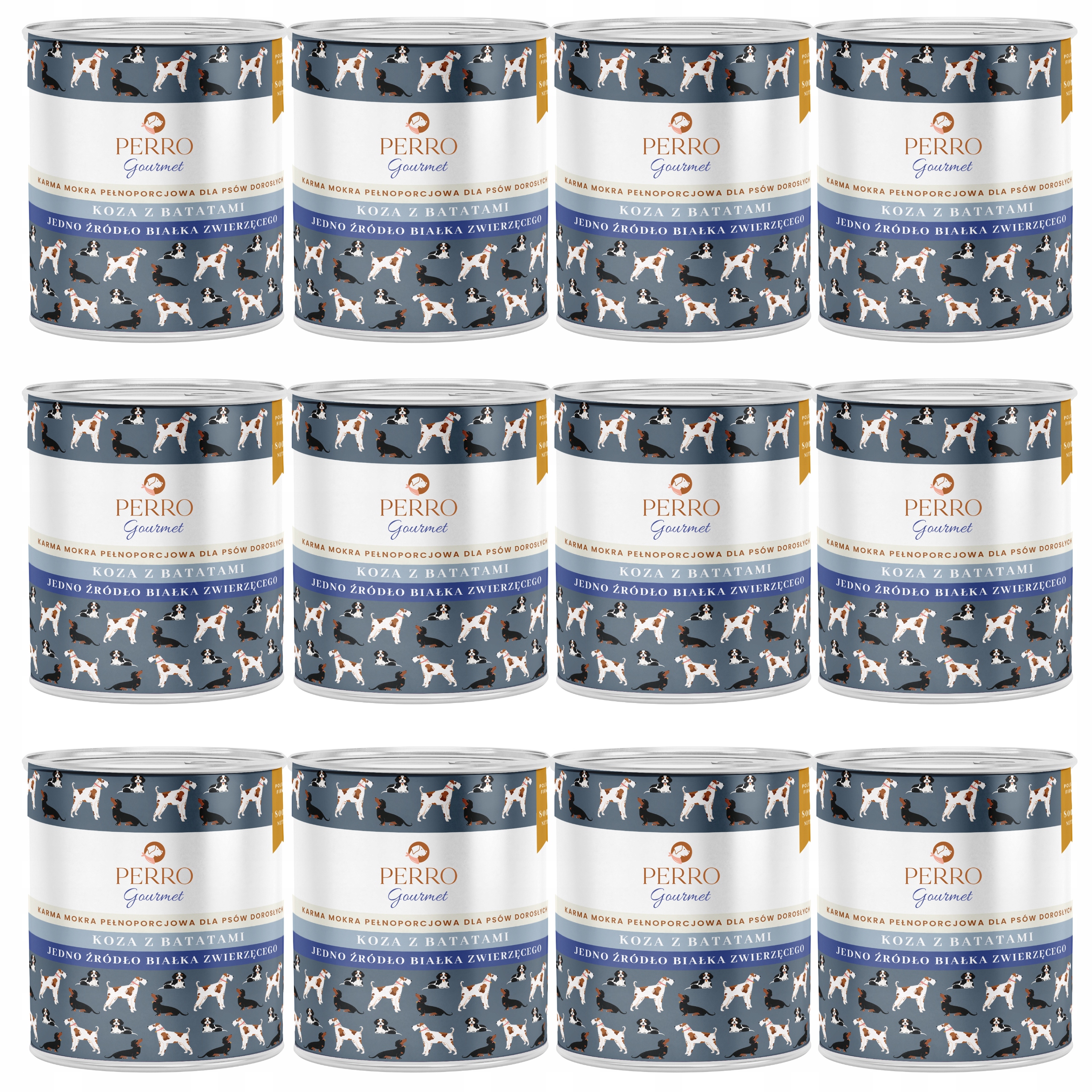 Levně Perro Gourmet Vlhké krmivo pro psy Koza s batáty 12 x 800 g