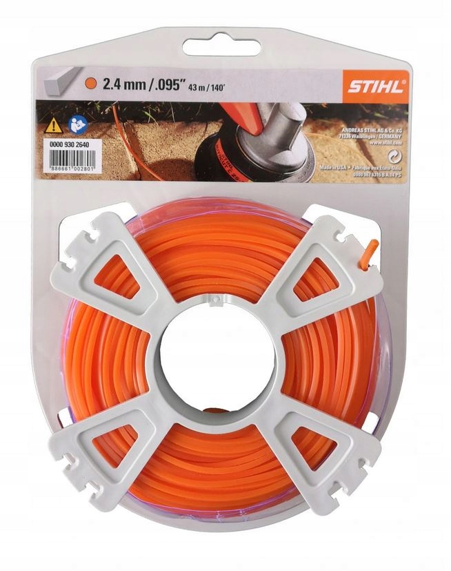 

Żyłka Kosy Kwadratowa 2,4mm 41m Pomarańczowa Stihl
