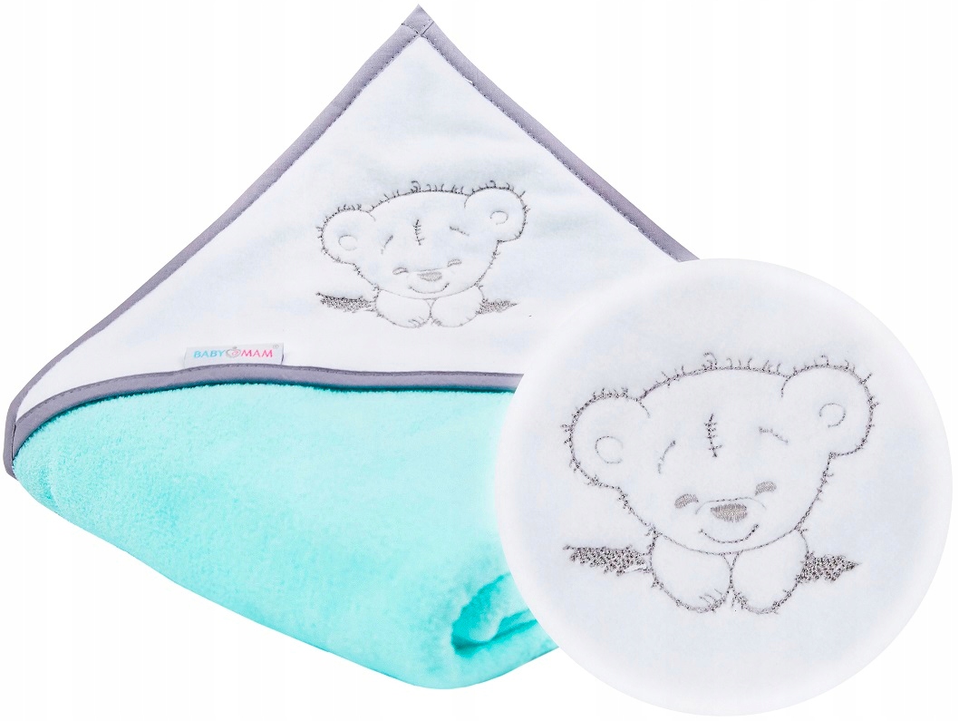 OKRYCIE KĄPIELOWE Z KAPTUREM RĘCZNIK 100x100 BAWEŁNA BABYMAM