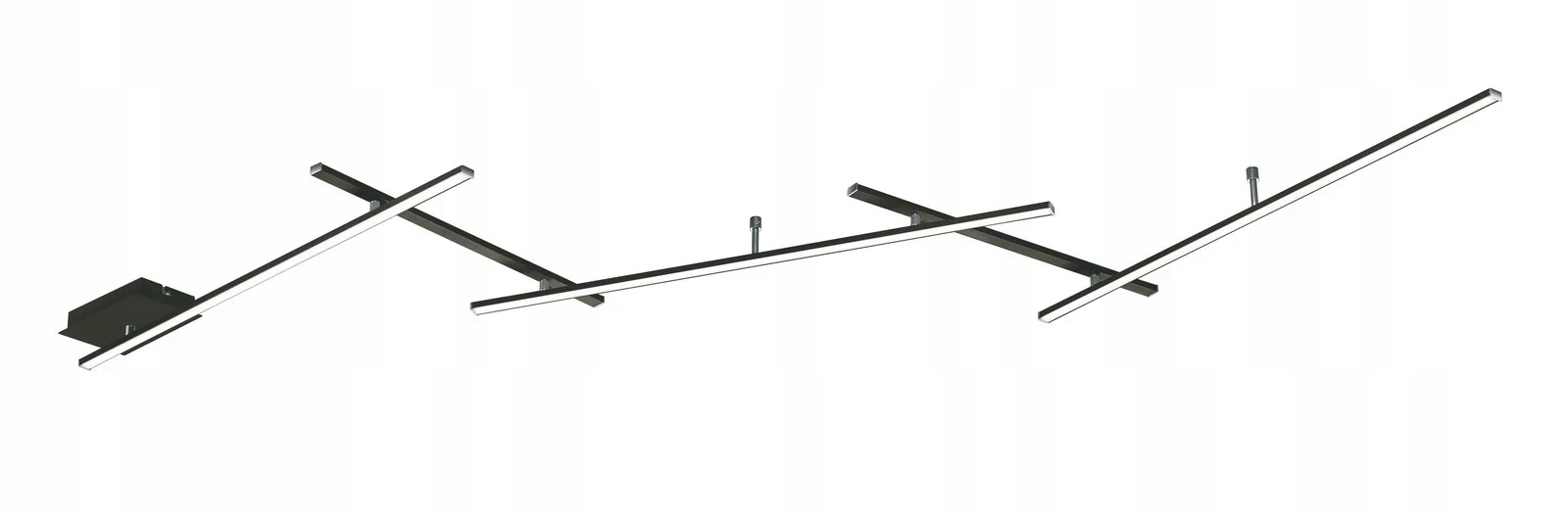Stropní svítidlo lineární dekorativní, moderní černá, Led 3000k, 5 bodů Trio