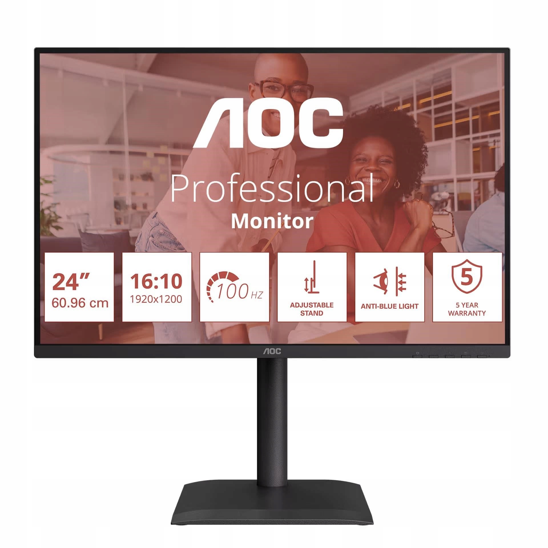 Aoc/ X24E4U/ 24"/ Ips/ Fhd/ 100Hz/ 4ms/ Čierna/ 5R X24E4U