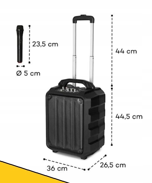 Kolumna Aktywna Głośnik przenośny + mikr. Karaoke EAN (GTIN) 4060656111099