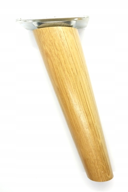 

Nóżka Drewniana Dąb Stożek Skośna Lakier H-150
