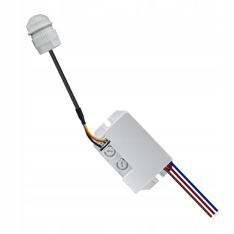 Czujnik ruchu PIR z sondą, IP20, biały