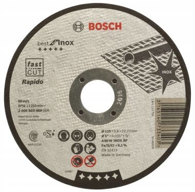 

Bosch 125x0,8mm tarcza do ciecia stali Inox cienka